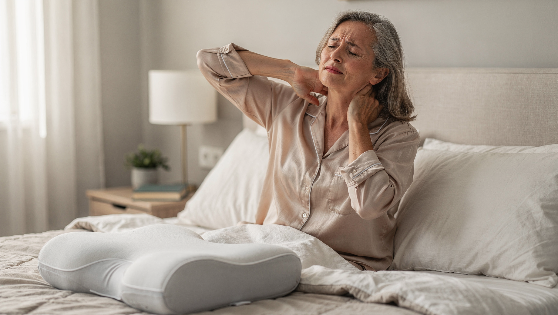 A calm bedroom scene representing comfortable, restful sleep